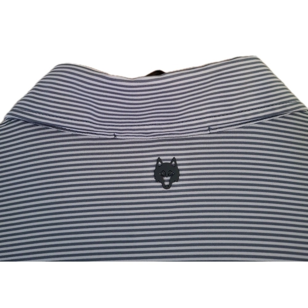 Greyson Polo Shirt Men's L Gray Striped Parkland Golf & Country Club Performance - Picture 6 of 8